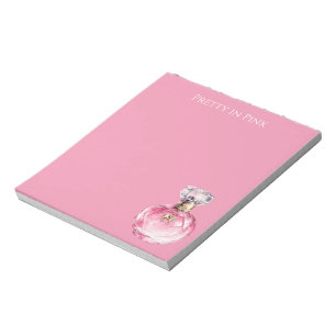 Bloc-note Flacon de parfum Pretty in Pink avec charme de che