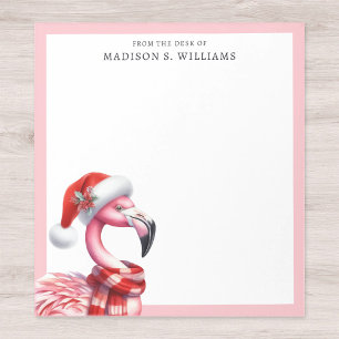 Bloc-note Flamant rose de Noël tropical