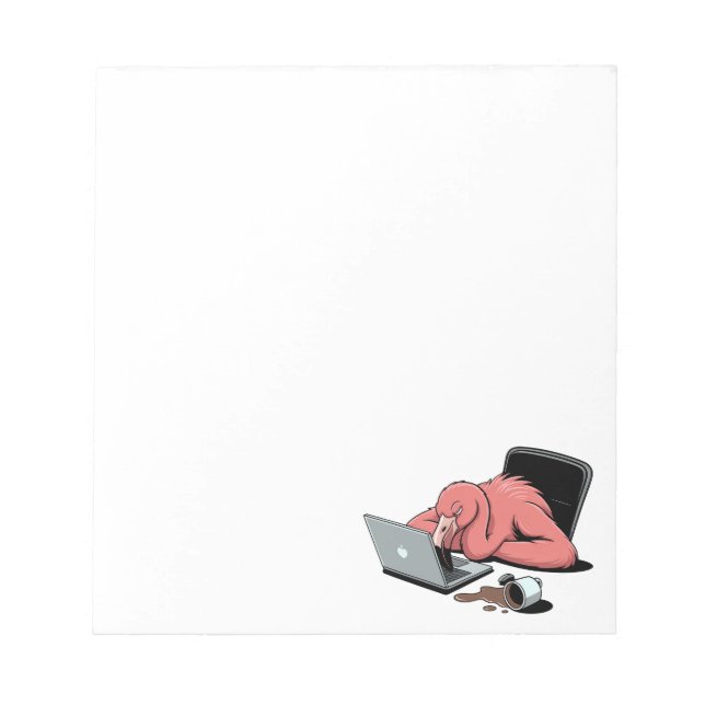 Bloc-note Flamant rose Sarcastique Funny Office Cadeau (Devant)