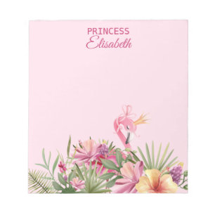 Bloc-note Flamant rose tropical