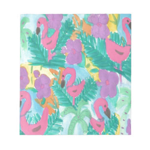 Bloc-note Flamant rose Tropical Jungle Motif