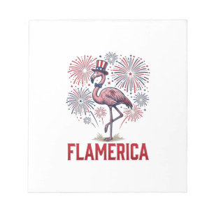 Bloc-note Flamérica Flamant Patriotique Vintage Conception d