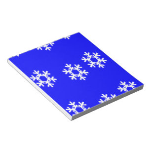 Bloc-note Flamme de neige blanche sur bleu