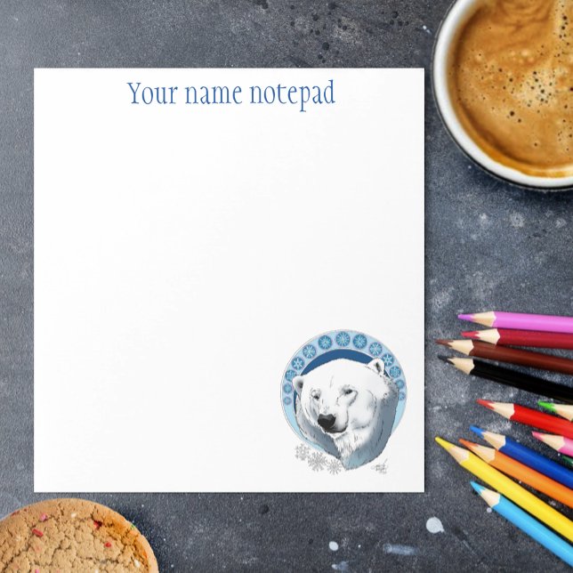 Bloc-note Flèches de neige Ours Polaire Art Nouveau (Créateur téléchargé)