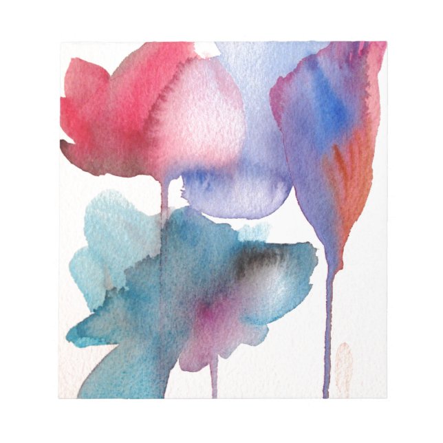 Bloc-note Fleur aquarelle design floral moderne (Devant)