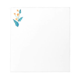 Bloc-note Fleur d'aquarelle jaune