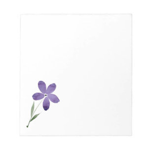 Bloc-note Fleur d'aquarelle violette