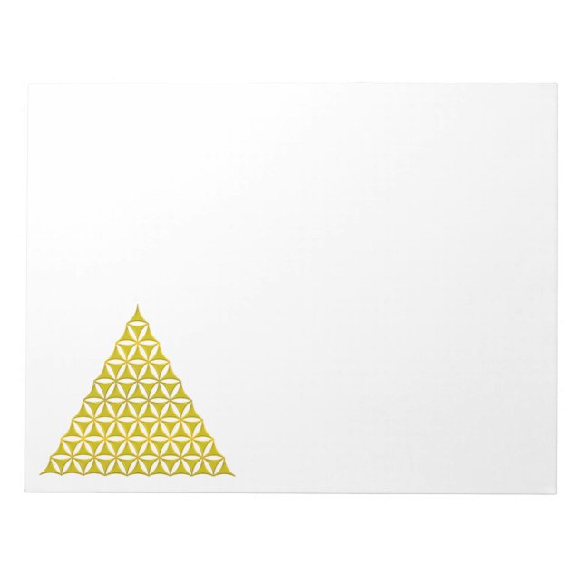 Bloc-note Fleur de la vie / Blume des Lebens - or pyramide (Devant)