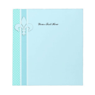 Bloc-note Fleur-de-Lis en bleu