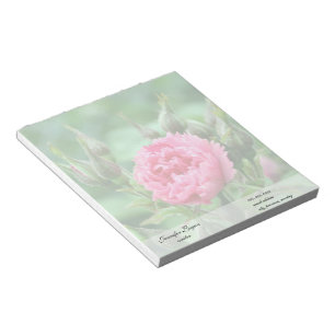 Bloc-note Fleur de rose rose, photographie florale.