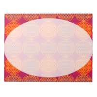 Fleur de vie - motif de timbre - rose orange