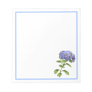 Bloc-note Fleur d'hortensia bleue