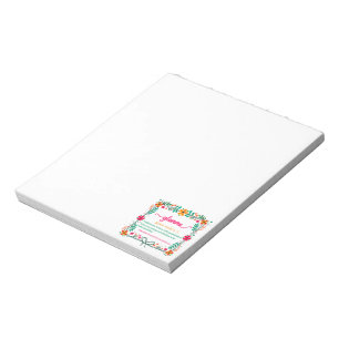 Bloc-note Fleur Frame Grandma Grand-mère Définition