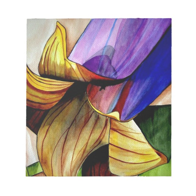 Bloc-note Fleur Fritillaire violet couleur d'origine art (Devant)
