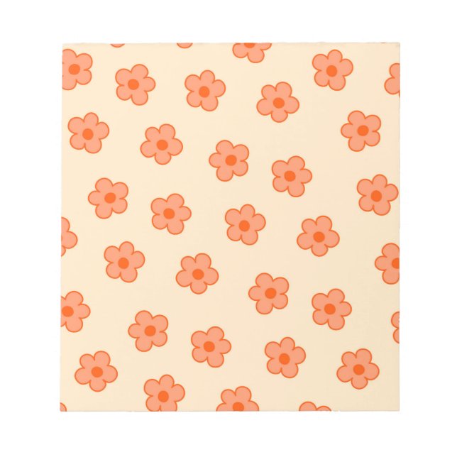 Bloc-note Fleur Hippie Orange Peach Preppie (Devant)