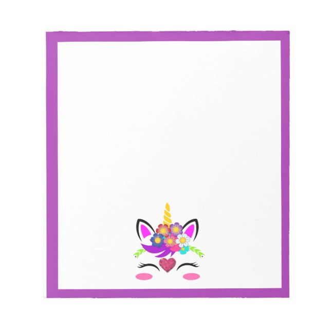 Bloc-note Fleur Licorne (Devant)
