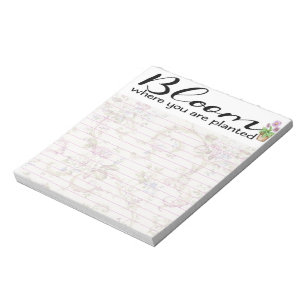 Bloc-note Fleur où vous êtes planté