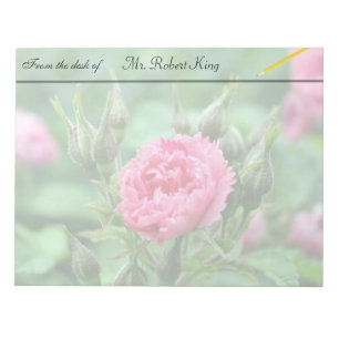 Bloc-note Fleur rose, photographie florale.