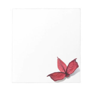 Bloc-note Fleur Rouge d'Automne