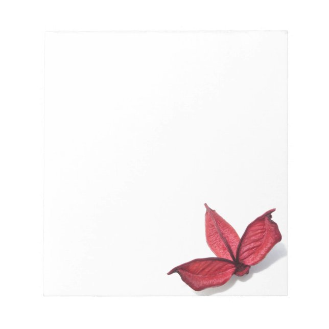 Bloc-note Fleur Rouge d'Automne (Devant)