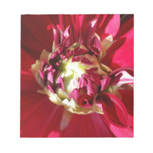Bloc-note fleur rouge profonde