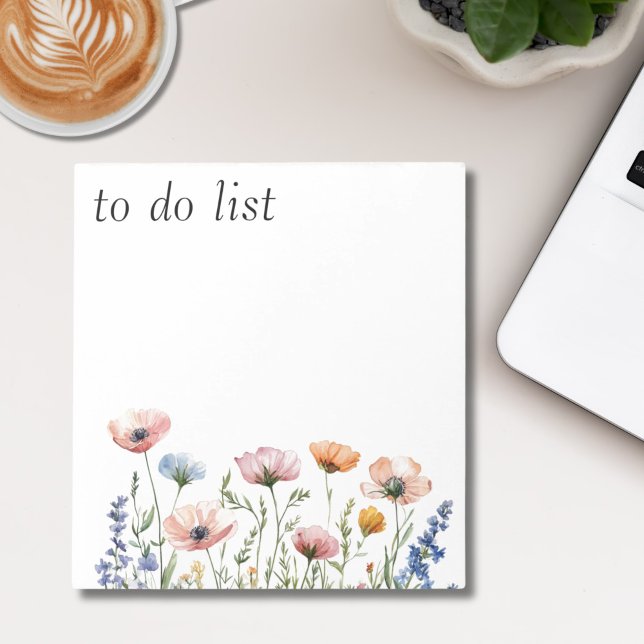 Bloc-note Fleur sauvage aquarelle (Créateur téléchargé)