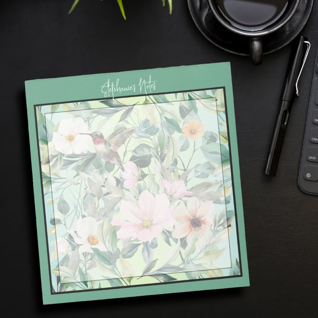 Bloc-note Fleur sauvage d'aquarelle Boho moderne (Créateur téléchargé)