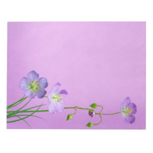 Bloc-note Fleur sauvage violet sur violet