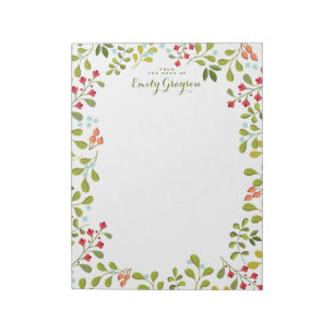 Bloc-note Fleur sauvage Woodland Stationery sociale personna