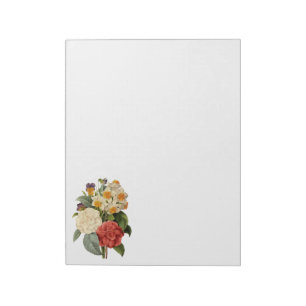 Bloc-note Fleurs anciennes, camélias et narcisses, Redoute