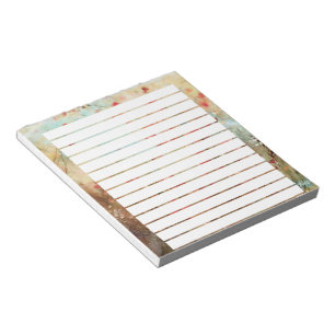 Bloc-note Fleurs aquarelles roses