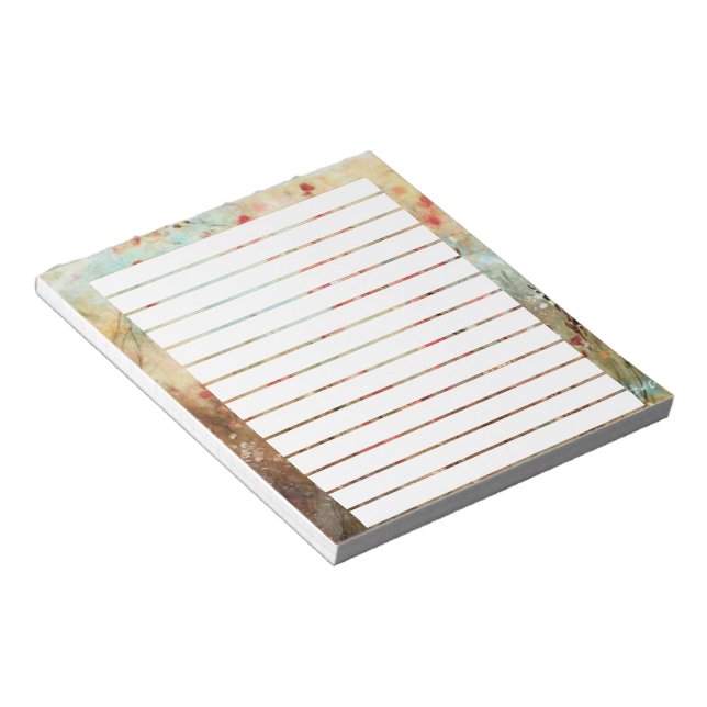 Bloc-note Fleurs aquarelles roses (Incliné)