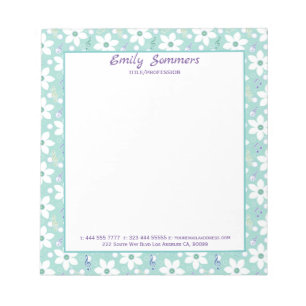 Bloc-note Fleurs blanches douces