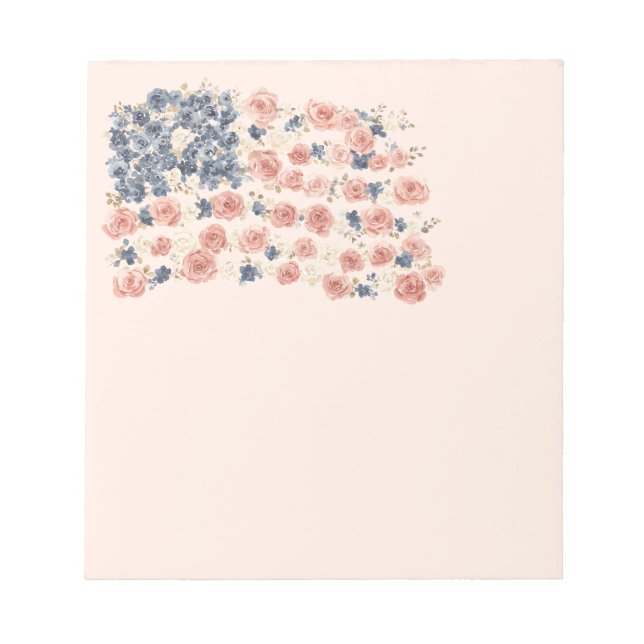 Bloc-note Fleurs Bleu Blanc Rouge (Devant)