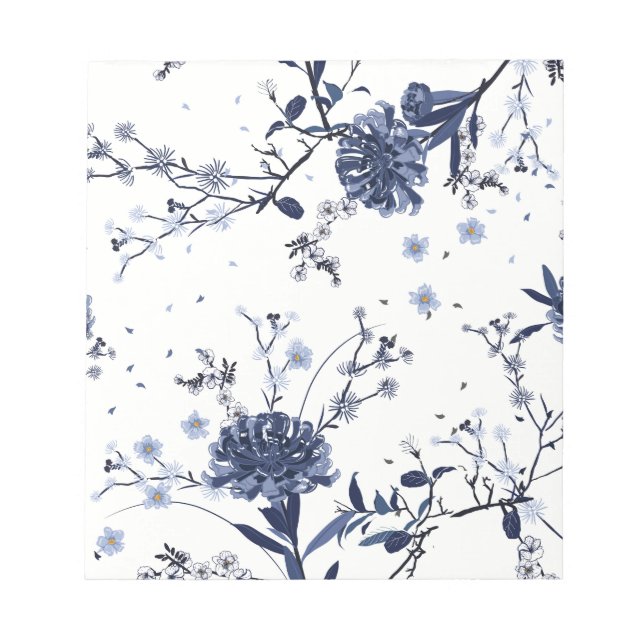 Bloc-note Fleurs bleues (Devant)