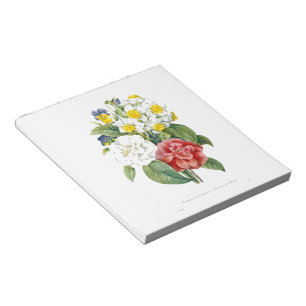 Bloc-note fleurs botaniques colorées vintage par Redoute.