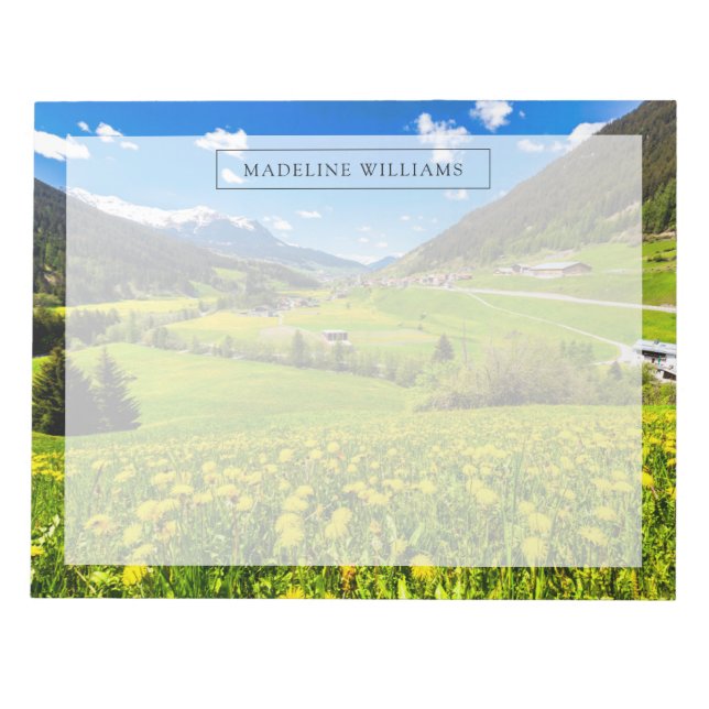 Bloc-note Fleurs | Canton des Grisons de Dandelion, Suisse (Devant)
