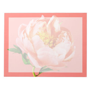 Bloc-note Fleurs   Coral Peony Blossom