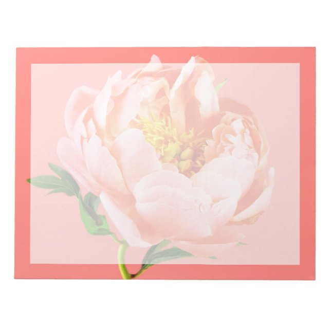 Bloc-note Fleurs | Coral Peony Blossom (Devant)