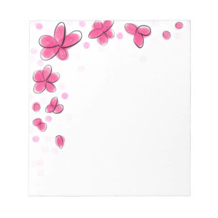 Bloc-note Fleurs d'aquarelle rose