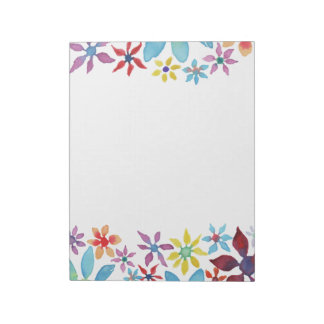 Bloc-note Fleurs de couleur d'eau