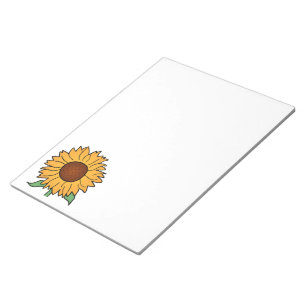 Bloc-note Fleurs de dessin animé, tournesol floral d'été