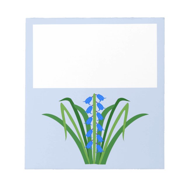 Bloc-note Fleurs de Jacinthe Bleue pour Garçon au Printemps (Devant)