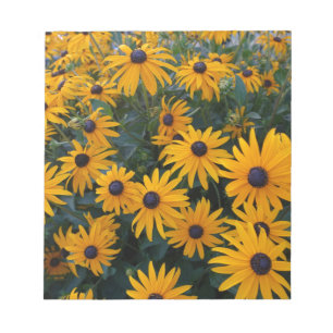 Bloc-note Fleurs de jardin marguerites jaunes.