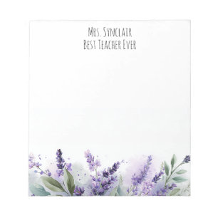Bloc-note Fleurs de Lavande Personnalisées pour Remerciement