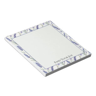 Bloc-note Fleurs de lavande violettes romantiques