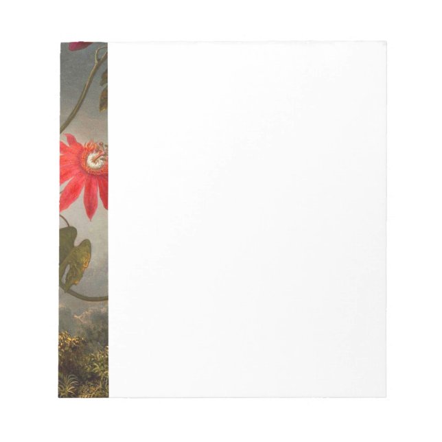 Bloc-note Fleurs de passion avec tête de colibris (Devant)