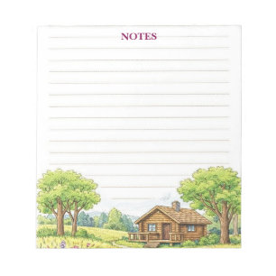 Bloc-note Fleurs de printemps blanches aquarelle chic person