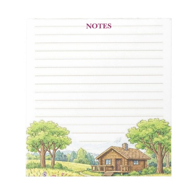 Bloc-note Fleurs de printemps blanches aquarelle chic person (Devant)