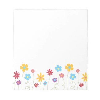Bloc-note Fleurs de printemps funky